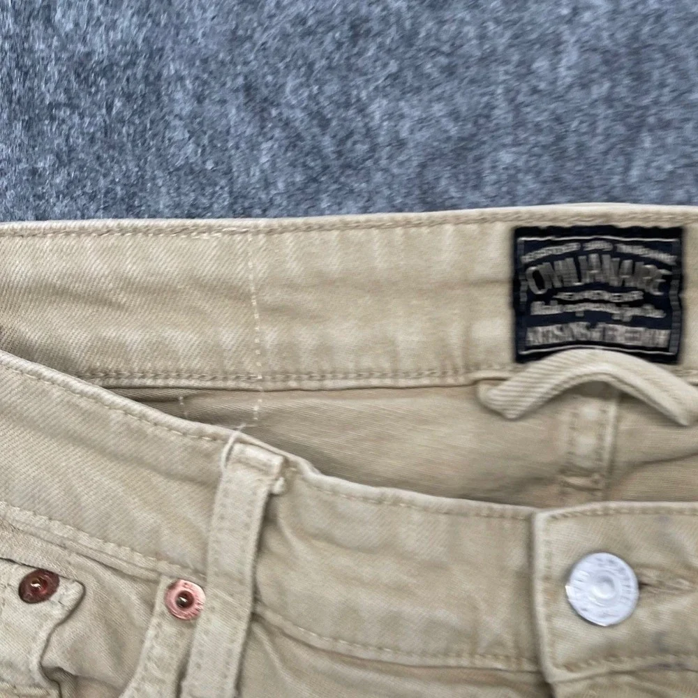 CIVILIANAIRE Jeans Mens 32x30  Slim Fit Beige Denim Walker Allen Edmonds